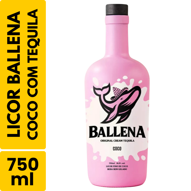Licor Ballena Coco com Tequila (750ml)