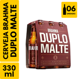Cerveja Brahma Duplo Malte Long Neck (330ml) - Pack com 6