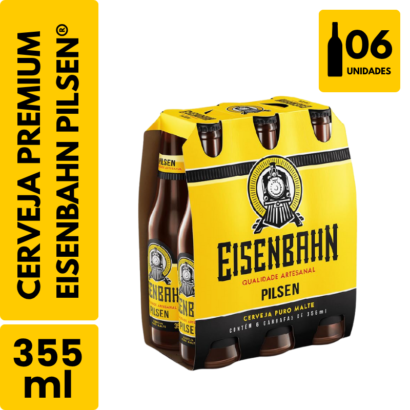 Cerveja Eisenbahn Long Neck (355ml) - Pack com 6
