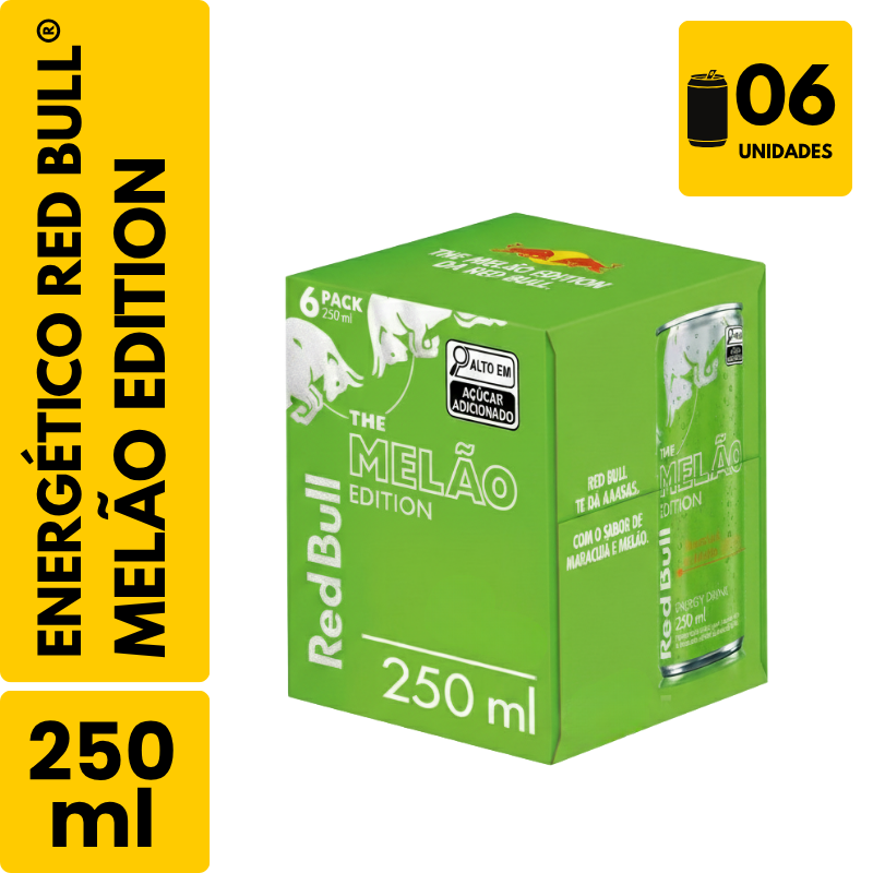 Energético Red Bull Melão Edition (250ml) - Pack com 6