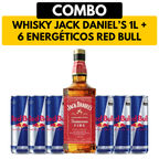 [COMBO] 1 Whisky Jack Daniels 1L + 6 Energéticos Red Bull