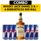 [COMBO] 1 Whisky Jack Daniels 1L + 6 Energéticos Red Bull