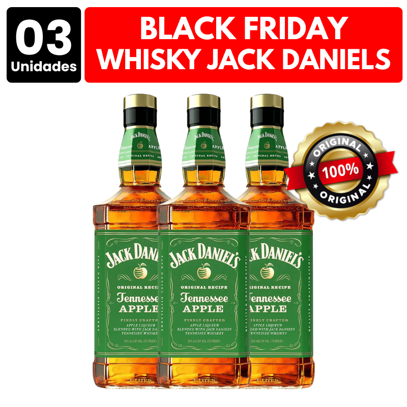[ATACADO] 3x Whisky Jack Daniels Sabores (1000ml)