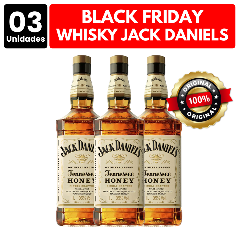 [ATACADO] 3x Whisky Jack Daniels Sabores (1000ml)