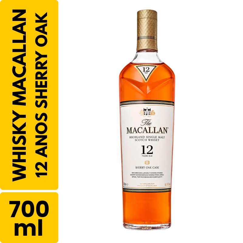 Whisky Macallan Sherry Oak 12 Anos (700ml)