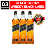 [ATACADO] 3x Whisky Johnnie Walker Black Label (1000ml)