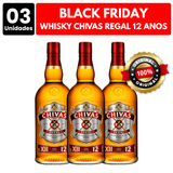 [ATACADO] 3x Whisky Chivas Regal 12 Anos (1000ml)