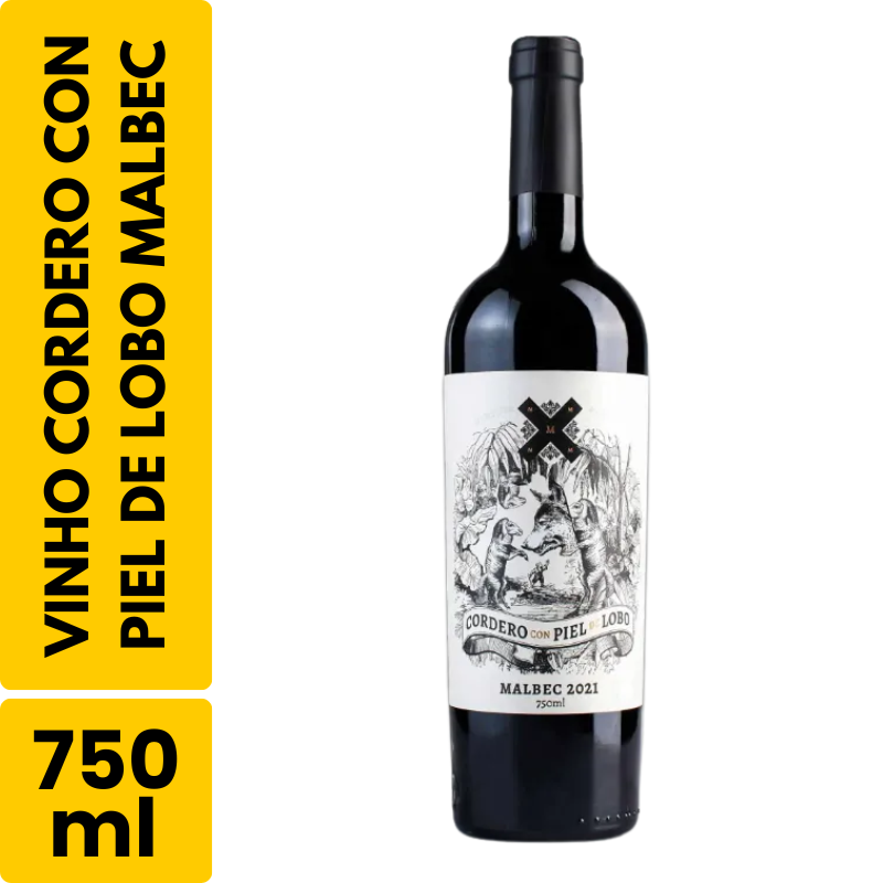 Vinho Cordero con Piel de Lobo Malbec (750ml)