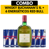 [COMBO] 1 Whisky Buchanan's 1L + 6 Energéticos Red Bull