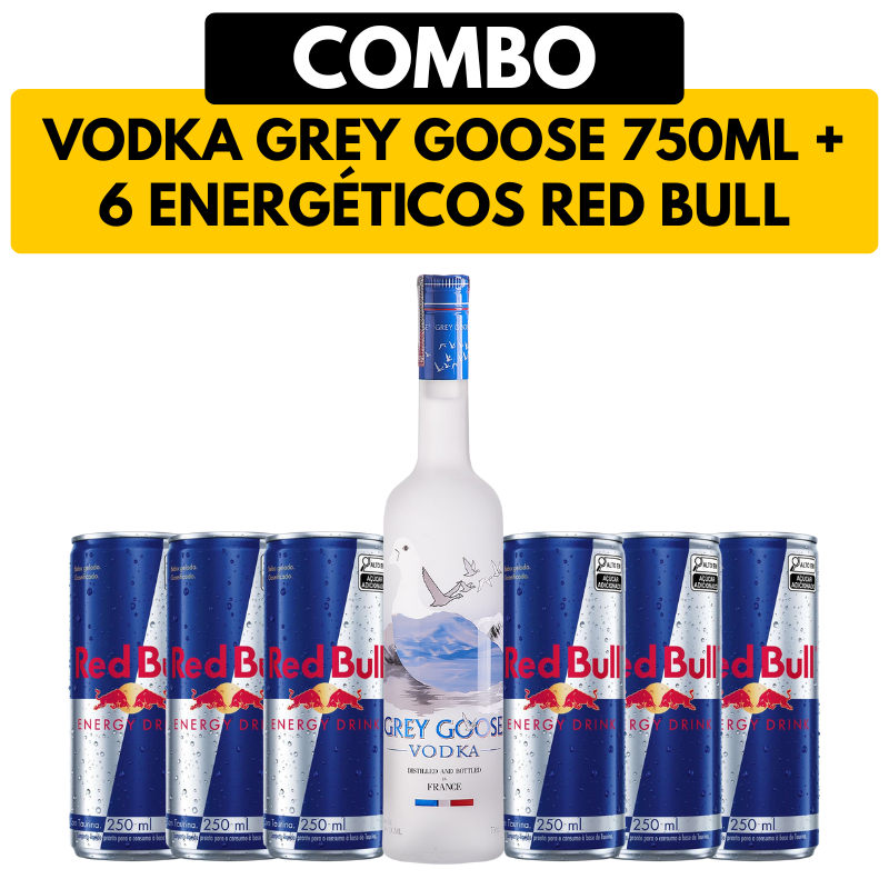 [COMBO] 1 Vodka Grey Goose 750ml + 6 Energéticos Red Bull