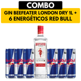 [COMBO] 1 Gin Beefeater London Dry 750ml + 6 Energéticos Red Bull