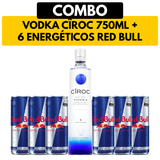 [COMBO] 1 Vodka Cîroc 750ml + 6 Energéticos Red Bull