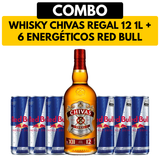 [COMBO] 1 Whisky Chivas Regal 12 Anos 1L + 6 Energéticos Red Bull