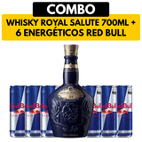 [COMBO] 1 Whisky Chivas Royal Salute 21 Anos Azul 700ml + 6 Energéticos Red Bull