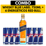 [COMBO] 1 Whisky Johnnie Walker Blue Label 750ml + 6 Energéticos Red Bull