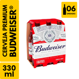 Cerveja Budweiser Long Neck (330ml) - Pack com 6