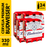 Cerveja Budweiser Long Neck (330ml) - Pack com 24