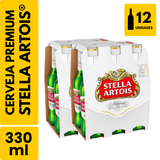 Cerveja Stella Artois Long Neck (330ml) - Pack com 12