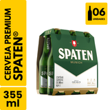 Cerveja Spaten Puro Malte Long Neck (355ml) - Pack com 6