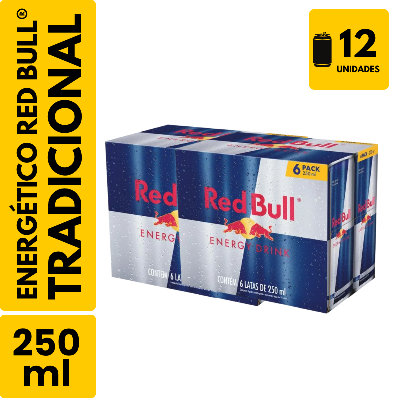 Energético Red Bull Tradicional (250ml) - Pack com 12