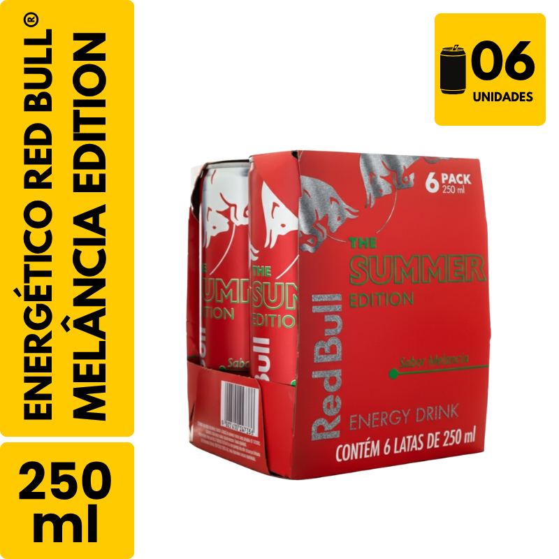 Energético Red Bull Melância Edition (250ml) - Pack com 6