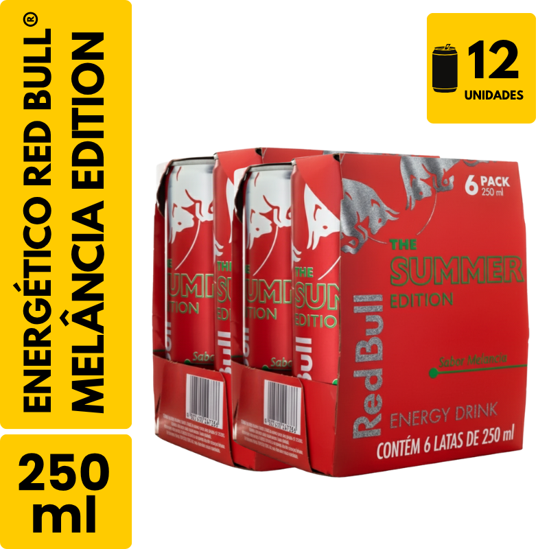 Energético Red Bull Melância Edition (250ml) - Pack com 12