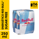 Energético Red Bull Sugar Free (250ml) - Pack com 6