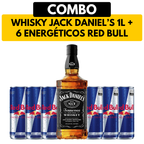 [COMBO] 1 Whisky Jack Daniels 1L + 6 Energéticos Red Bull
